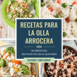 Un assortiment de plats cuisinés avec une mijoteuse, présentant une variété de couleurs et de textures.