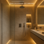 Salle de bain moderne et minimaliste avec éclairage LED