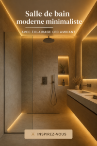 Salle de bain moderne et minimaliste avec éclairage LED