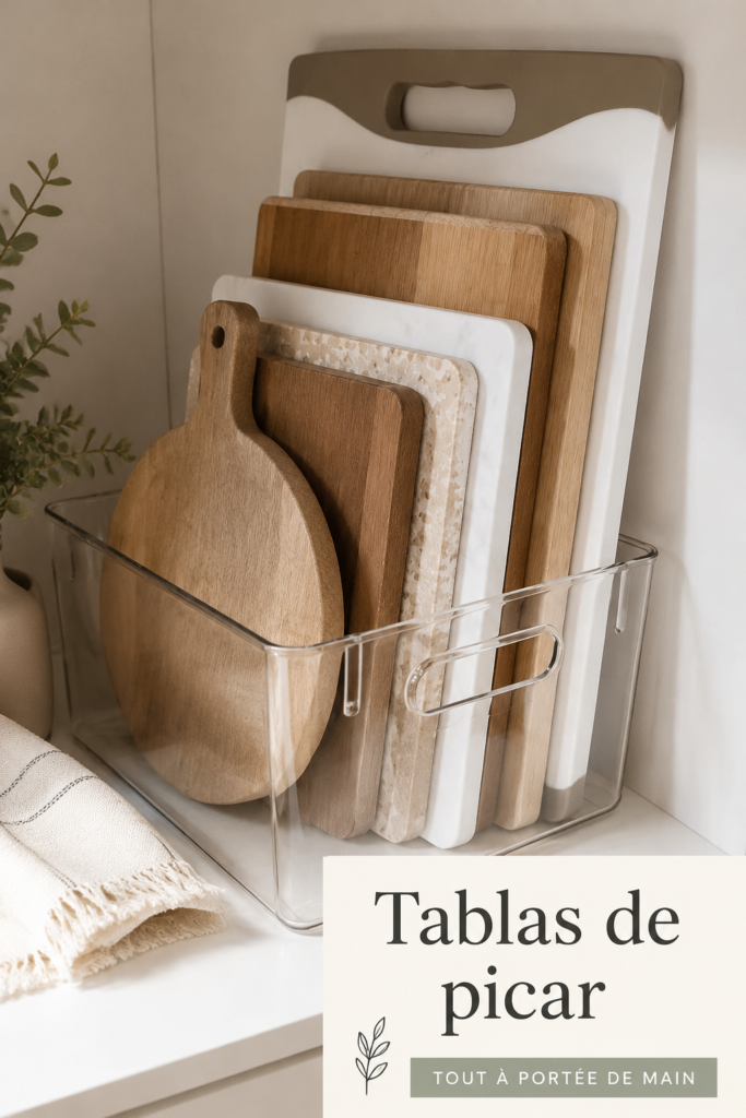 Une tabla de picar en bois personnalisée dans un intérieur chaleureux