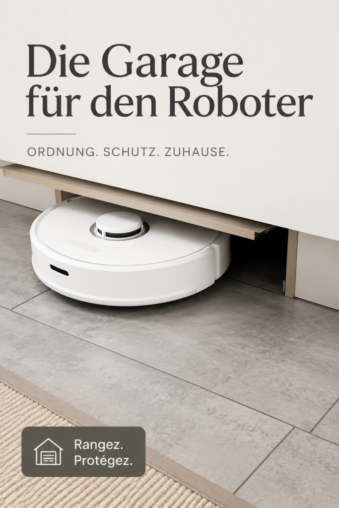 Aménagement d'une cuisine avec un espace de rangement pour un robot ménager, accès facile et organisé.
