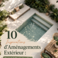 Un petit jardin aménagé avec goût, comprenant des plantes accueillantes et du mobilier confortable.