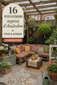 Petits jardins inspirés par des designs amstellodamois avec des éléments naturels et cosy