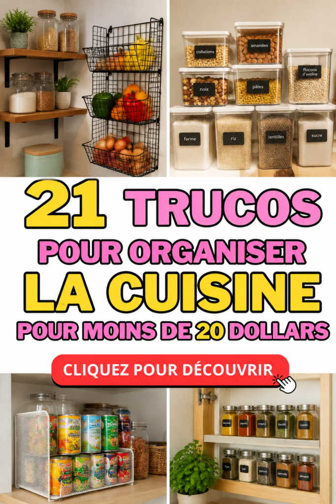 Cuisine organiséeavec des astuces déco accessibles et pratiques.