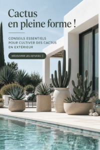 Un jardin ensoleillé avec des cactus en pleine croissance, montrant leur diversité et leur beauté.