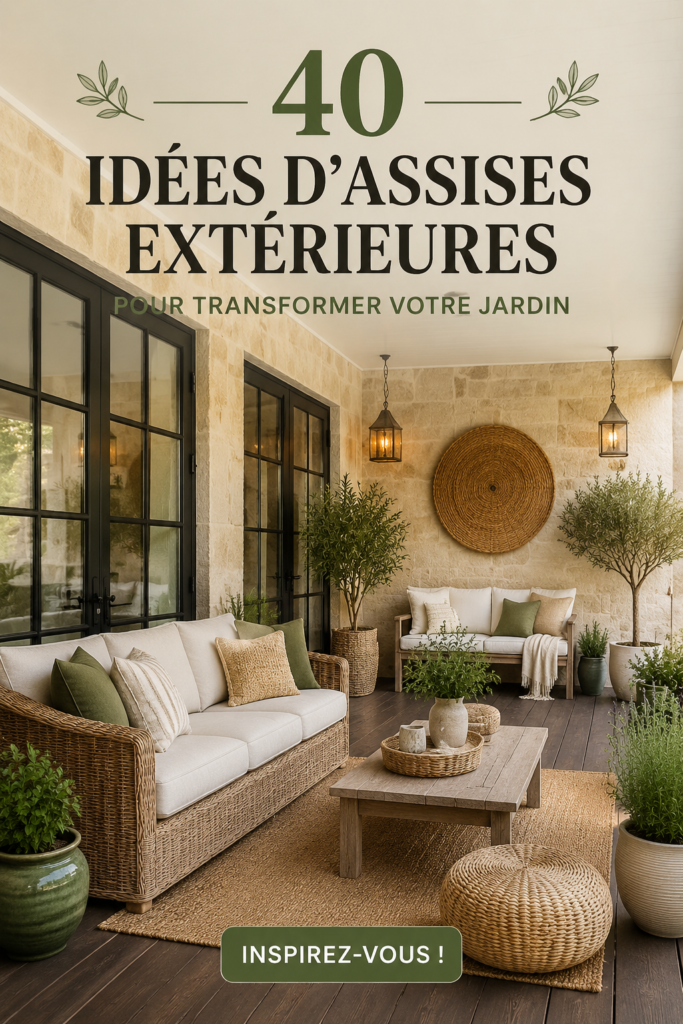 Un jardin accueillant avec des meubles confortables et une décoration chaleureuse.
