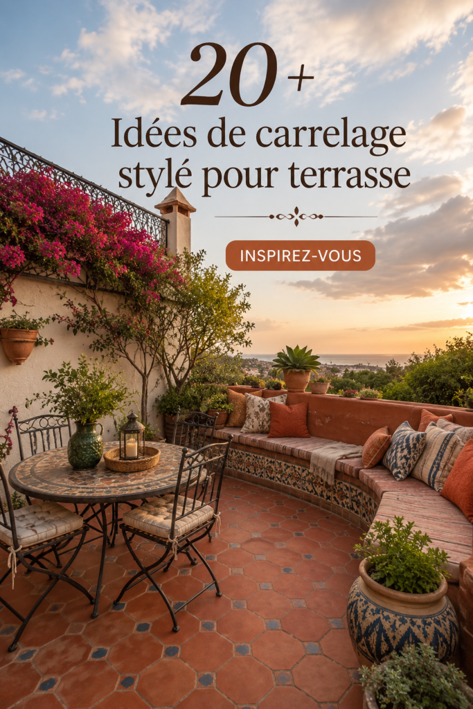 Carrelage tendance pour une terrasse moderne avec des motifs élégants