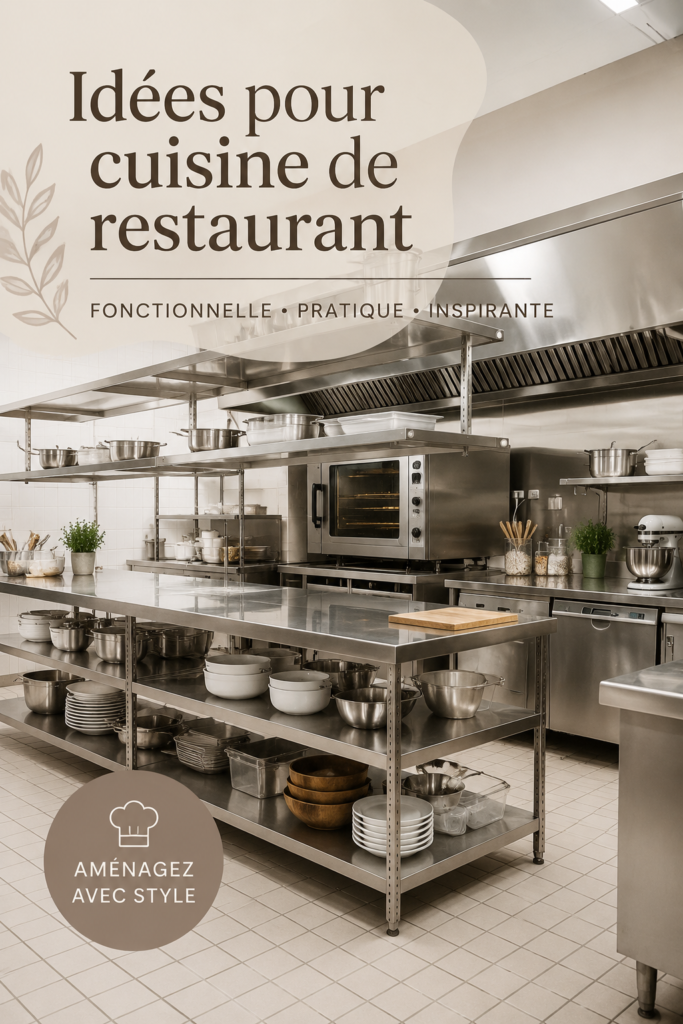 Cuisine décorée dans un style restaurant, lumineuse et conviviale