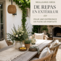 Table d'extérieur décorée pour un dîner al fresco pendant l'été.