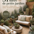 Un petit jardin bien agencé avec des plantes colorées et des meubles accueillants, illustrant l'idée de décoration extérieure inclusive.