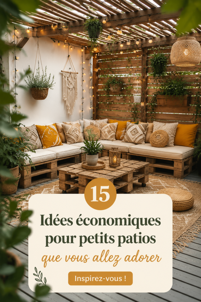 Un joli patio adapté aux besoins de tous, avec des éléments de décoration chaleureux.