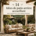 Un patio aménagé avec des chaises confortables et des plantes vertes pour un espace accueillant.