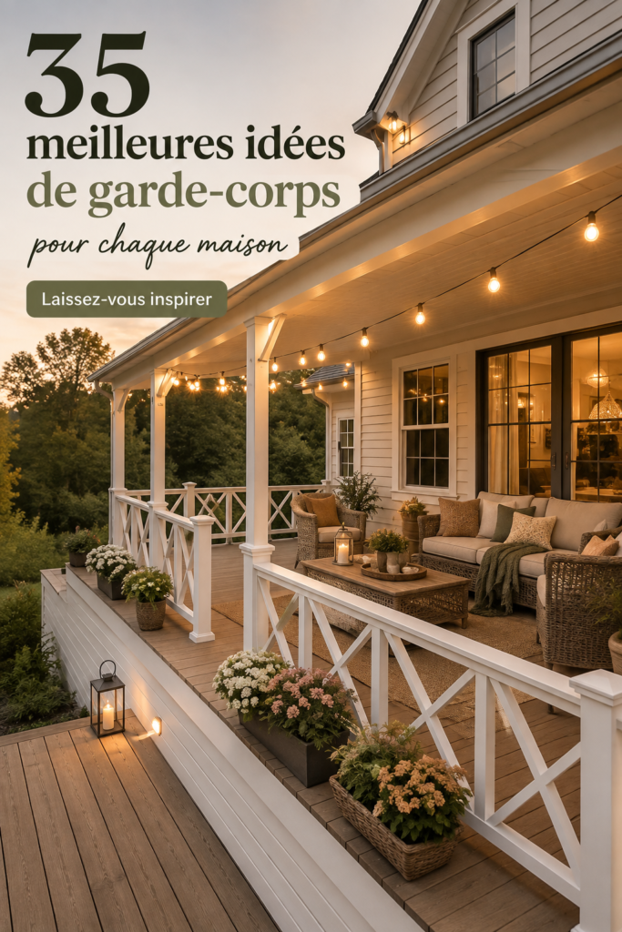 Une terrasse moderne avec une rambarde en verre offrant une vue dégagée.