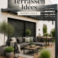 Terrasse moderne et accessible avec des meubles confortables et des plantes