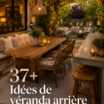 Véranda accueillante avec des plantes et des meubles confortables.