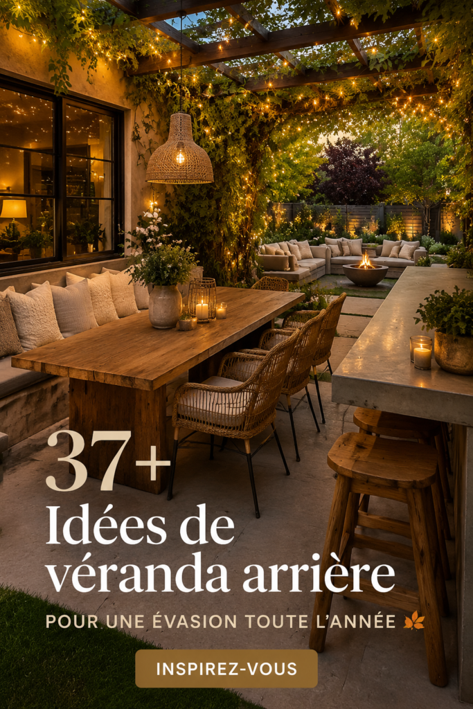 Véranda accueillante avec des plantes et des meubles confortables.