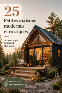 Un exemple de maison rustique moderne avec une décoration intérieure chaleureuse.