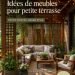 Mobilier chic et fonctionnel pour un petit balcon lumineux.