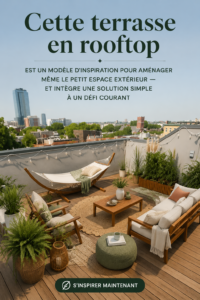 Espace extérieur aménagé et accueillant sur un toit-terrasse