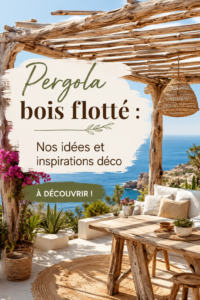 Pergola en bois flotté au design chaleureux dans un jardin