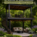 Exemple de pergola en bois moderne dans un jardin accueillant, créant un espace de détente.