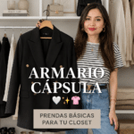 Un dressing minimaliste bien organisé avec des pièces basiques et pratiques pour un look intemporel.