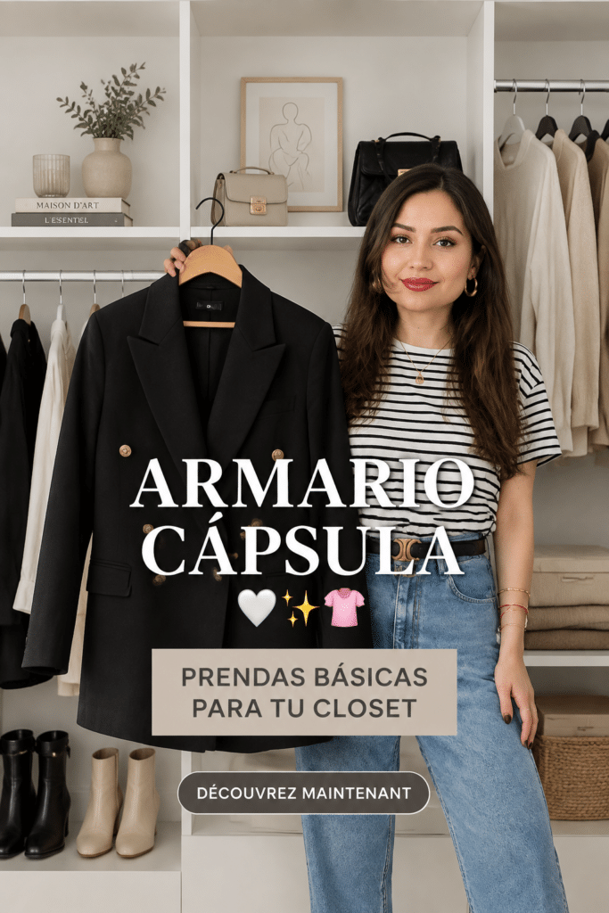 Un dressing minimaliste bien organisé avec des pièces basiques et pratiques pour un look intemporel.