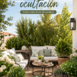Un salon accueillant décoré avec des plantes d'intérieur cachant des éléments d'équipement