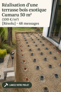 Image d'une terrasse en bois exotique Cumaru dans un jardin