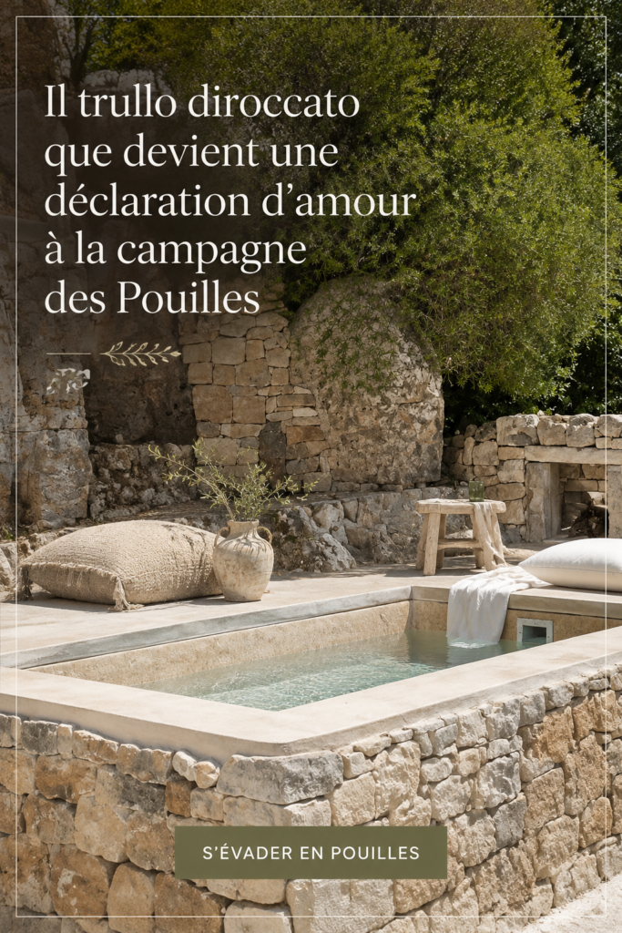 Trullo rénové avec une décoration chaleureuse et moderne, représentant un amour pour la Puglia