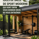 Salle de sport à domicile décorée avec goût et espace bien organisé.
