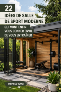 Salle de sport à domicile décorée avec goût et espace bien organisé.