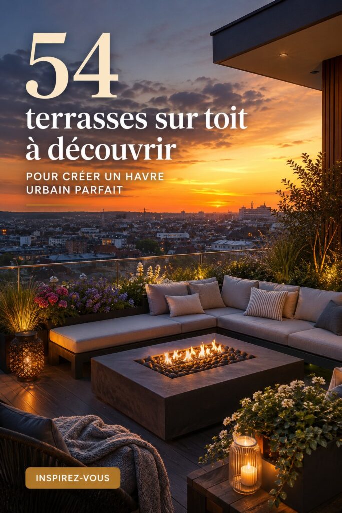 Terrasse urbaine aménagée avec des plantes et des meubles confortables pour créer une ambiance accueillante.