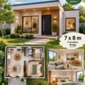 Intérieur chaleureux d'une maison accessible et économique, décoré avec goût