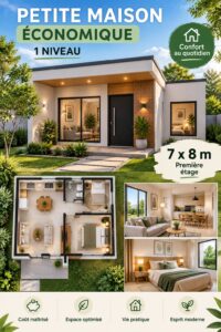 Intérieur chaleureux d'une maison accessible et économique, décoré avec goût