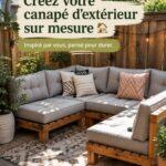 Canapé de jardin sur mesure dans un espace extérieur accueillant