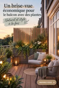Un balcon verdoyant décoré de plantes variées et accueillantes