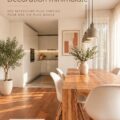 Salle à manger minimaliste avec des éléments décoratifs simples et raffinés.