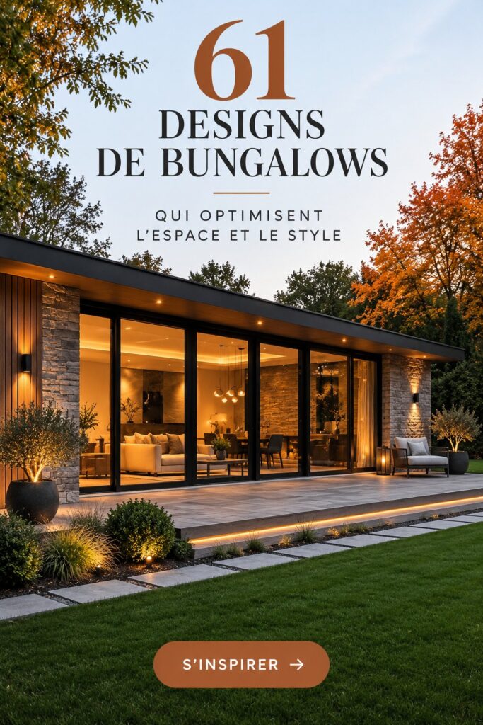 Un bungalow modernisé avec des touches chaleureuses et fonctionnelles.
