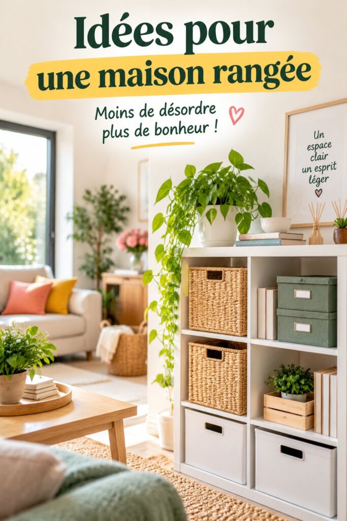 Placard utilitaire organisé avec des boîtes et étagères bien rangées