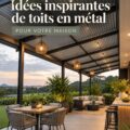 Patio en métal moderne avec des meubles confortables et une ambiance chaleureuse