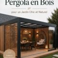 Une belle pergola en bois entourée de plantes dans un jardin