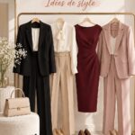 Femme élégante portant une tenue moderne pour un événement en 2025.