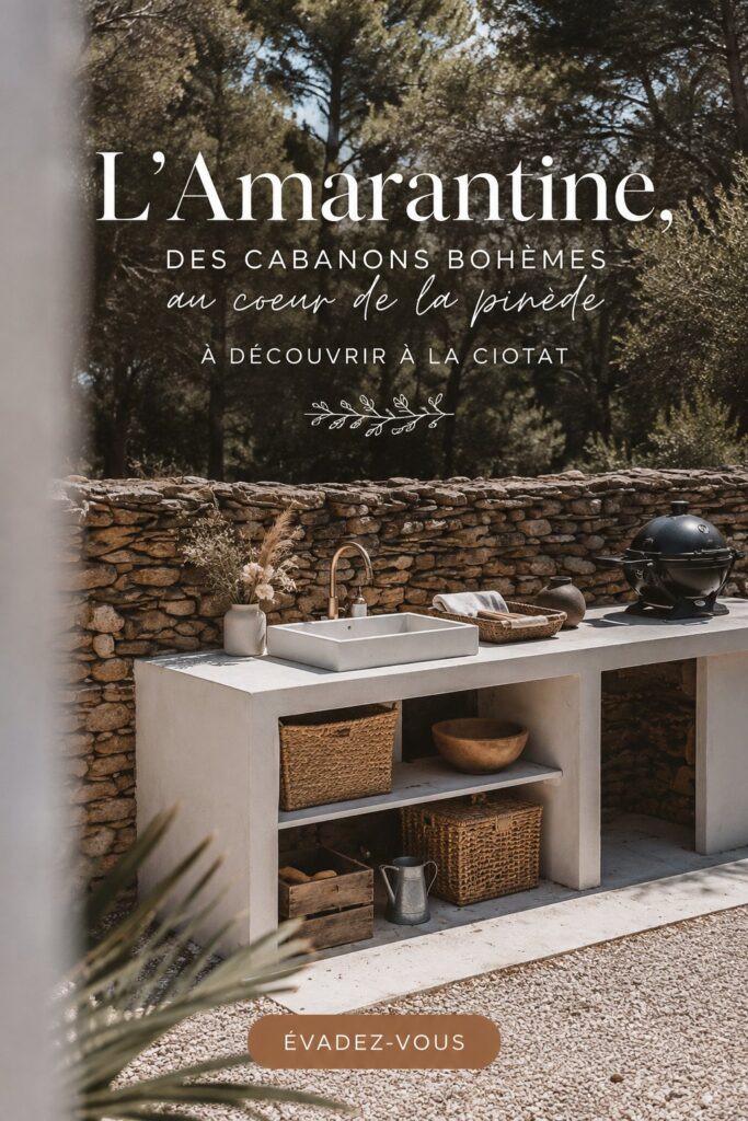 Un cabanon bohème au milieu des pins à L'Amarantine, La Ciotat.