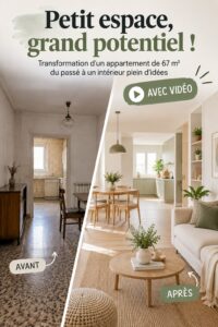Petit appartement modernisé avec une déco chaleureuse et optimisée