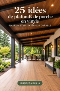 Plafond en vinyle au style moderne et élégant dans un porche