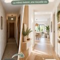 Appartement ancien rénové avec un couloir ouvert et moderne