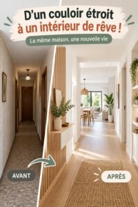 Appartement ancien rénové avec un couloir ouvert et moderne