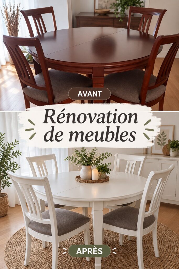 Meuble en bois relooké avec une finition contemporaine