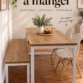 Table à manger décorée avec des éléments chaleureux et inclusifs
